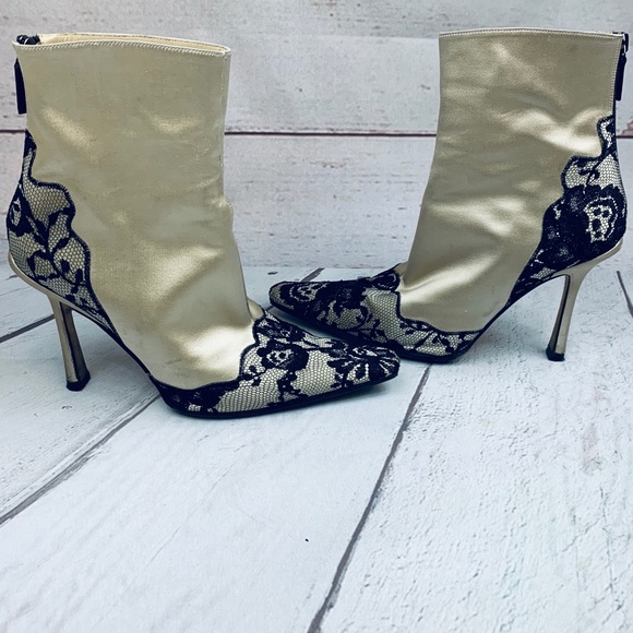 Jimmy Choo Shoes - JIMMY CHOO Satin, Lace ankle booties 38(8)